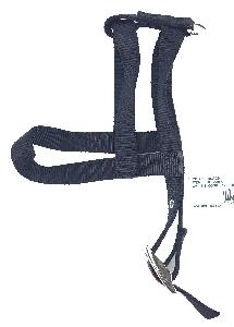 3/4" DOG HARNESS - BLACK